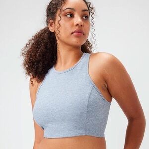 Outdoor Voices Athena crop top blue gray